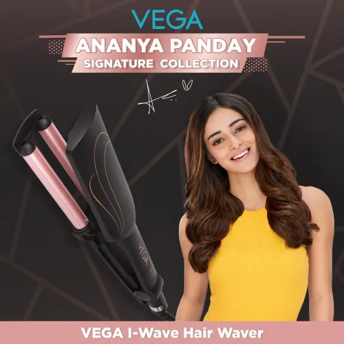 Vega I-Wave Hair Waver with PTC Heating Element | Black (VHWR-01)