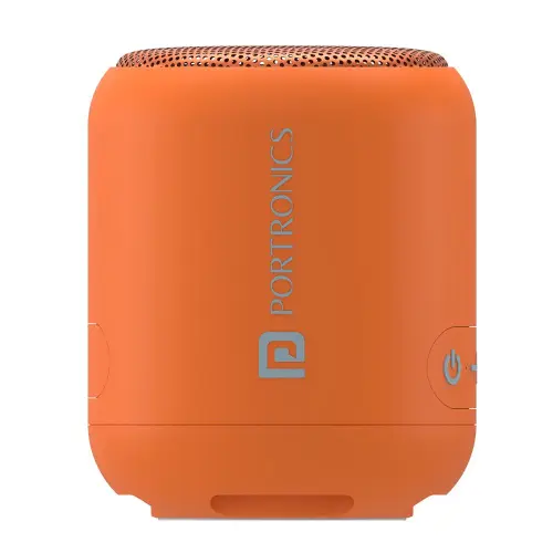 Portronics SoundDrum 1 Portable Bluetooth Speaker with Multiple Bluetooth Connectivity, 8 to 10 Hours of Playback time (Orange)