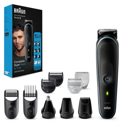 Braun 9-in-1 Beard Trimmer for Men with 7 attachments Trimmer | Waterproof | 100 min Runtime | 13 Length Settings (BRAUNMGK5380)