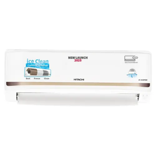 Hitachi 1 Ton 3 Star Inverter Split AC | 100% Copper | ice Clean Technology | 4 Way Swing | Xpandable+ (iZen 3400SXL, RAS.G312PCBISS | White) 2025 Model