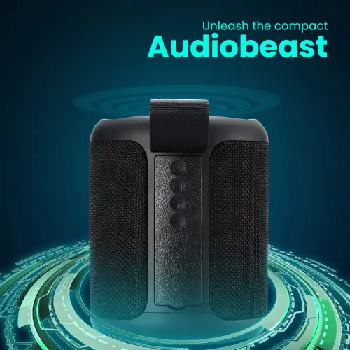 Portronics SoundDrum P 20W Portable Bluetooth Speaker with Type C Charging, 6-7 hrs Playback Time (Black) 2 Portronics SoundDrum P 20W Portable Bluetooth Speaker with Type C Charging, 6-7 hrs Playback Time (Black)