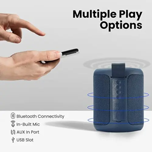 Portronics SoundDrum P 20W Portable Bluetooth Speaker with Type C Charging, 6-7 hrs Playback Time (Blue) 2 Portronics SoundDrum P 20W Portable Bluetooth Speaker with Type C Charging, 6-7 hrs Playback Time (Blue)