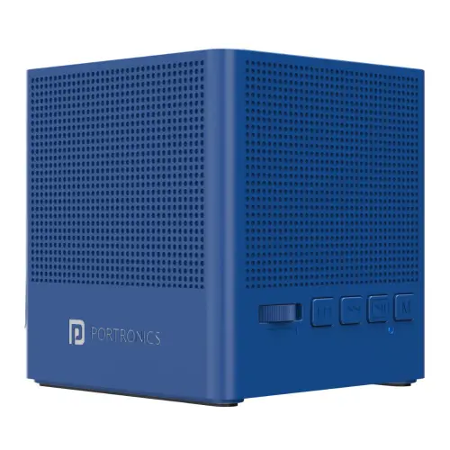 Portronics Bounce 2 5W Portable Bluetooth Speaker with in-Built FM Radio, 5 hours Playtime, 1000mAh Battery (Blue)