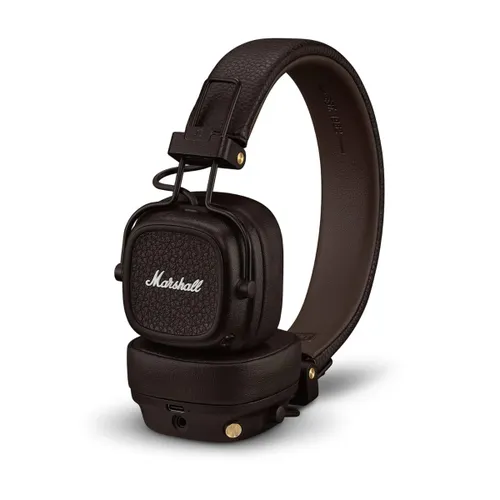 Marshall Major V On-Ear Bluetooth Headphone with 100+ Hours Playtime, Wireless Charging, Foldable, Marshall Signature Sound (Brown)