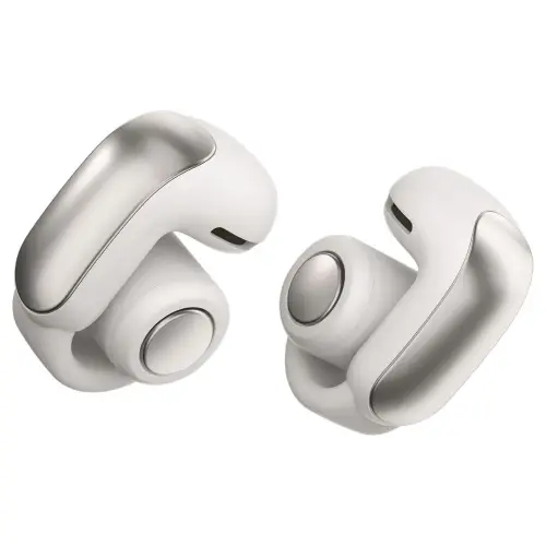 Bose Ultra Open Earbuds with IPX4 Water Resistance, Auto Volume, Seamless connection, Button Controls (Smoke White)