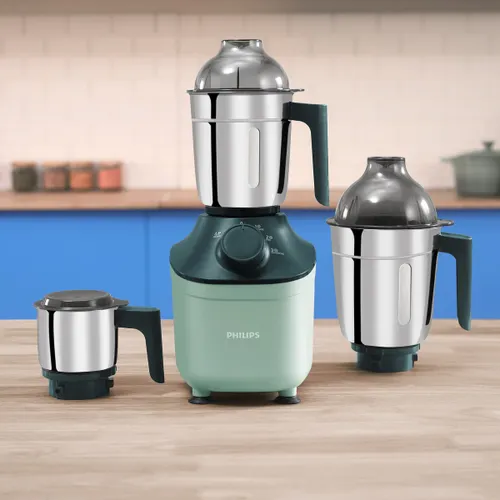 PHILIPS 800 Watt 3 Jars Mixer Grinder with MicroGrind Technology, Stainless Steel Blades, (HL7773/02, Green) 9 PHILIPS 800 Watt 3 Jars Mixer Grinder with MicroGrind Technology, Stainless Steel Blades, (HL7773/02, Green)