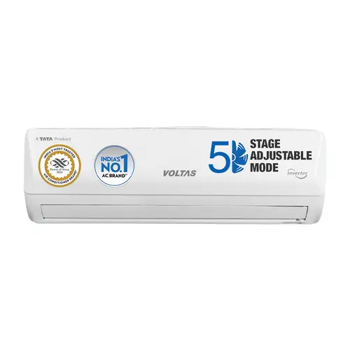 Voltas 1.5 Ton 3 Star Inverter Split AC | 100% Copper | 5 in 1 Maha Adjustable Cooling | Anti Dust Filter |4 Way Swing | Ice Wash Technology (183V Vertis Emerald-2, White) 2024 Model