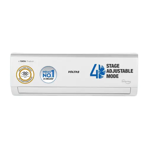 Voltas 1 Ton 5 Star Inverter Split AC | 100% Copper | 4 in 1 Adjustable Cooling | Anti Dust Filter | Super Silent Operation (125V Vectra Elite-1, White)
