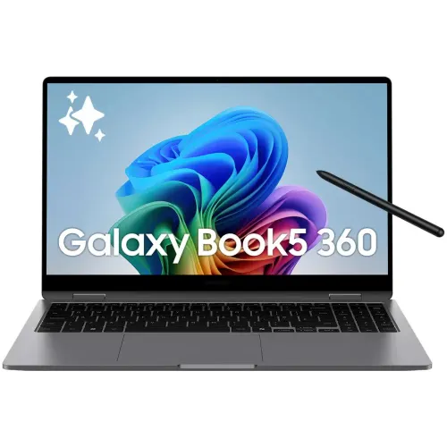Samsung Galaxy Book5 360 Laptop (Intel Core Ultra 5/ 16GB LPDDR5X RAM/ 512GB SSD/ 15.6 Inch (39.62cm) FHD AMOLED Display/ Intel ARC Graphics/ Windows 11/ MS-Office) NP750QHA-LG1IN