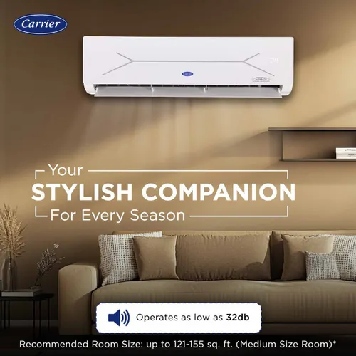 Carrier 1 Ton 5 Star Flexicool Inverter Split AC | Coppper | 6 in 1 Convertible | HD and PM 2.5 Filter | White) 2025 Model 6 Carrier 1 Ton 5 Star Flexicool Inverter Split AC | Coppper | 6 in 1 Convertible | HD and PM 2.5 Filter | White) 2025 Model