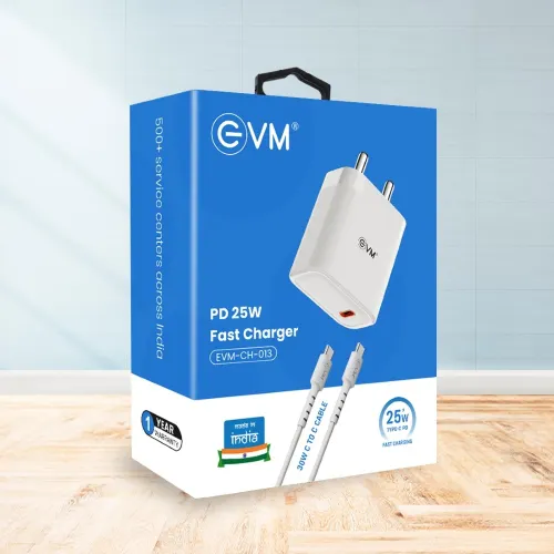 EVM PD 25W Fast Charging Adapter with 1 Meter USB Type-C Cable (EVM-CH-013) 5 EVM PD 25W Fast Charging Adapter with 1 Meter USB Type-C Cable (EVM-CH-013)
