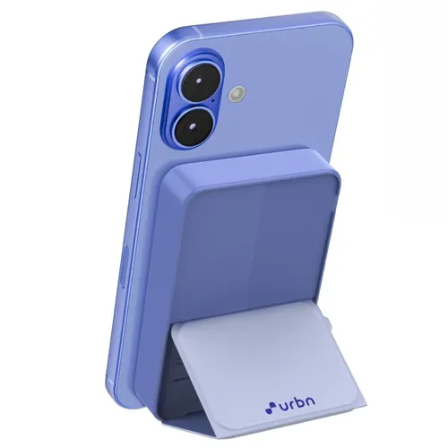 URBN 10000 mAh Stand Magsafe Power Bank with 15W Wireless Charging |  20W Wired Charging |  Magtag Ring (Ultramarine)