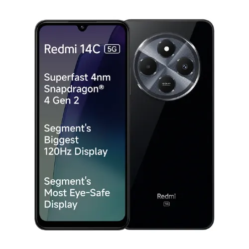 Redmi Mobile 14C 5G (4GB RAM, 64GB Storage) | Snapdragon 4 Gen 2 | 5160mAh Battery | 6.88-inch 120Hz Display | Stargaze Black