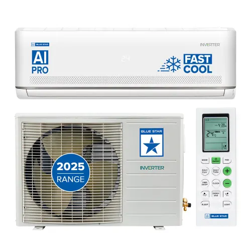 Bluestar 1 Ton 3 Star Inverter Split AC | 5 in 1 Convertible | 4 Way swing | PM 2.5 Filter | AI Pro | Blue Fins Protection (IE312MNU, White) 2024 Model
