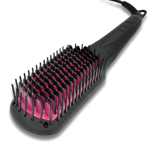 AGARO HSB2206 Hair Straightening Brush with Ionic Technology, 16 Adjustable Temperature Settings, Anti-Scald Feature, Auto Shut Off Function , 33774