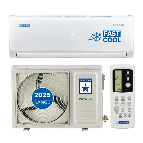 Bluestar 1.5 Ton 5 Star Inverter Split AC | 5-in-1 Convertible Cooling | Turbo Cool | 4-Way Swing | PM2.5 Filter with Activated Carbon (IE518PNU, White) 2025 Model