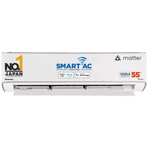 Panasonic 1.5 Ton 5 Star Inverter Split AC | 7-in-1 Convertible | Smart Cooling with True AI | 4-Way Air Swing | Voice Control (CS/CU-EU18BKY5XFM, White) 2025 Model
