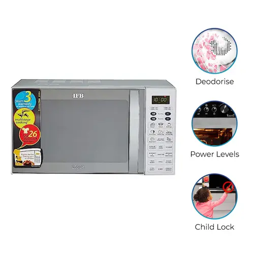 IFB 25 Litres Convection Microwave with Glass Door, Auto Cook Menus, Steam Clean, Keep Warm (25SC4, Black) 5 IFB 25 Litres Convection Microwave with Glass Door, Auto Cook Menus, Steam Clean, Keep Warm (25SC4, Black)