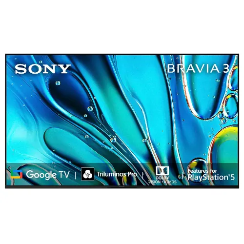 Sony BRAVIA 3 108 cm (43 Inch) 4K Ultra HD LED Google TV - HDR10/HLG, Dolby Vision, Dolby Atmos, 4K HDR Processor X1, K-43S30