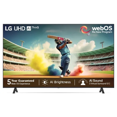 LG 108 cm (43 Inch) 4K Ultra HD LED Smart TV - AI ThinQ, HGIG Mode - Game Optimizer, AI Sound, webOS, 43UQ7500PSF
