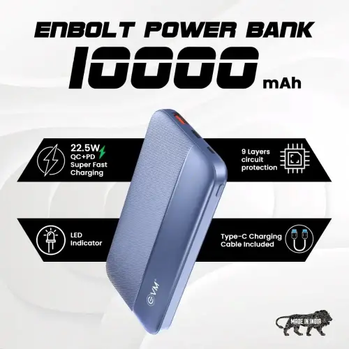 Combo Offer - Noise ColorFit Ultra 3 Smartwatch (Jet Black) and EVM EnBolt 10000mAh Power Bank (Purple) 4 Combo Offer - Noise ColorFit Ultra 3 Smartwatch (Jet Black) and EVM EnBolt 10000mAh Power Bank (Purple)