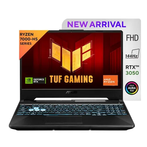ASUS TUF Gaming A15 Laptop (AMD Ryzen 7-7435HS/ 16GB DDR5-4800 RAM/ 512GB SSD/ 15.6 Inch (39.62 cm) FHD Display/ 4GB-NVIDIA GeForce RTX 3050 Graphics/ 1-Zone RGB Backlit Keyboard/ Windows 11/ MS-Office) FA566NCR-HN254WS