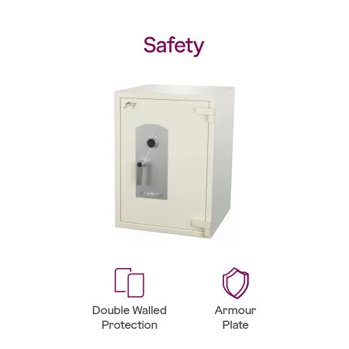 Godrej Presidio 50L Key Lock Home Locker (White)