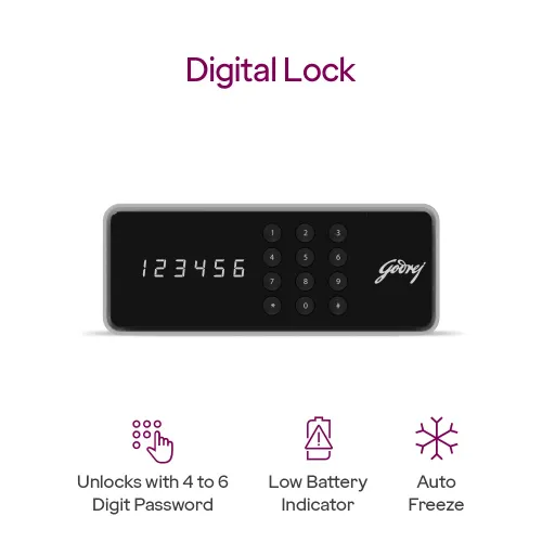 Godrej NX Pro Digital 40L Home Locker (Ivory) 6 Godrej NX Pro Digital 40L Home Locker (Ivory)