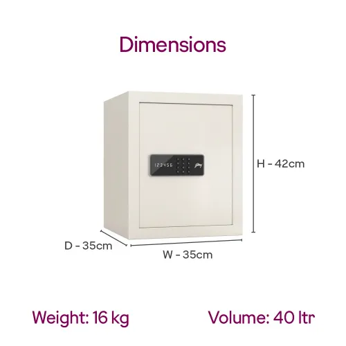 Godrej NX Pro Digital 40L Home Locker (Ivory) 9 Godrej NX Pro Digital 40L Home Locker (Ivory)