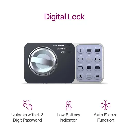 Godrej Dream Box GS4.5L Digital Home Locker (Pink) 7 Godrej Dream Box GS4.5L Digital Home Locker (Pink)