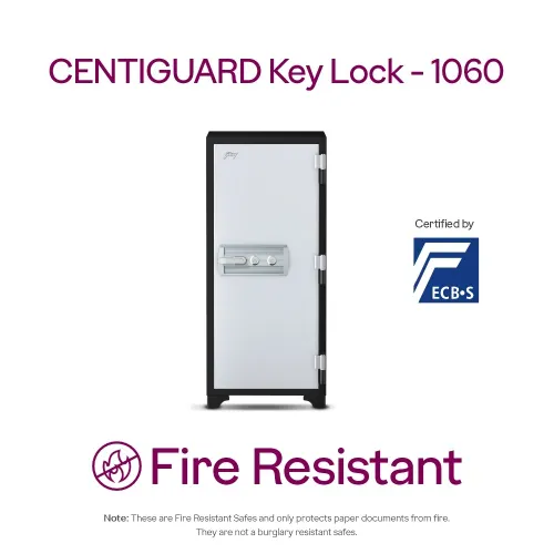 Godrej Centiguard 1060 169L Key Lock Home Locker (White)