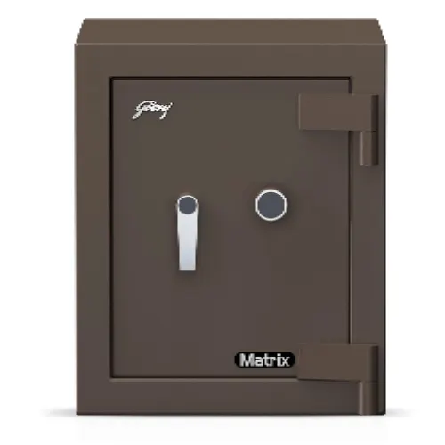 Godrej Matrix 1814 50L V6 Key Lock Home Locker (Coffee Brown)