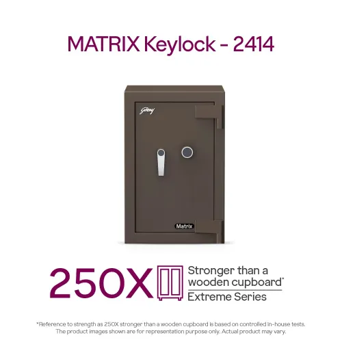 Godrej Matrix 2414 66L V5 Mechanical Key (Coffee Brown)