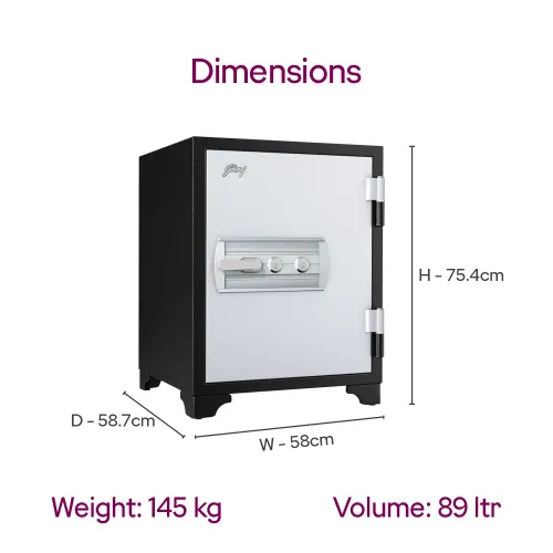 Godrej Centiguard 560 89L Key Lock Home Locker (White) 8 Godrej Centiguard 560 89L Key Lock Home Locker (White)