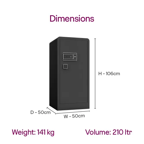 Godrej NX Advanced 210 L Digital, Biometric and Mechanical Home Locker (Black) 9 Godrej NX Advanced 210 L Digital, Biometric and Mechanical Home Locker (Black)