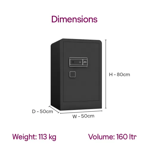 Godrej NX Advanced 160 L Digital, Biometric and Mechanical Home Locker (Black) 9 Godrej NX Advanced 160 L Digital, Biometric and Mechanical Home Locker (Black)
