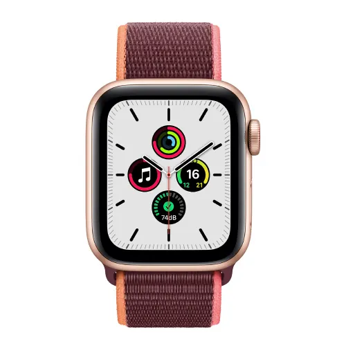 Store Display Unit - Apple Watch SE MYEY2HN/A GPS + Cellular 44 mm Gold Aluminum Dial Smart Watch (Plum)