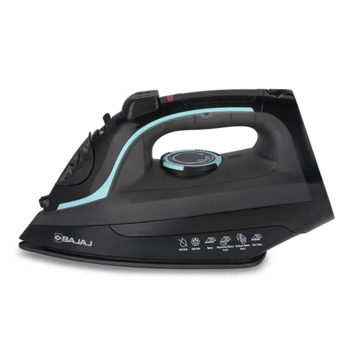Bajaj MX 45 Steam Iron with 2000 Watts Power | 220 ml Water Tank Capacity | Non-stick German Coating Soleplate | Light Weight | Powerful Steam Burst (Black)