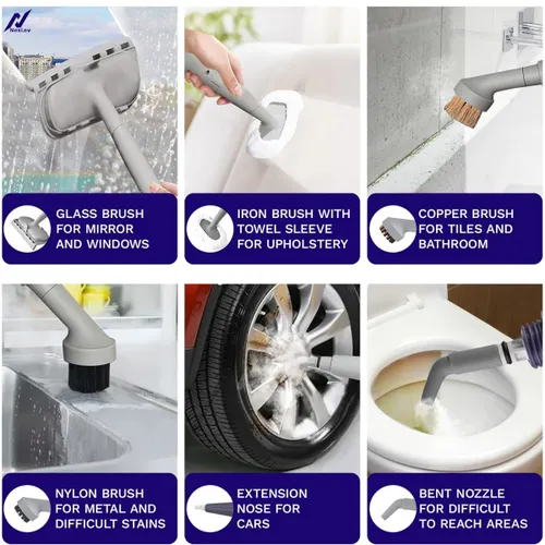Nexlev 1000W Steam Cleaner with 300ML Water Tank | Safety Lock | Multiple Accessories | 5 meter Cord (SC-01, Purple) 3 Nexlev 1000W Steam Cleaner with 300ML Water Tank | Safety Lock | Multiple Accessories | 5 meter Cord (SC-01, Purple)