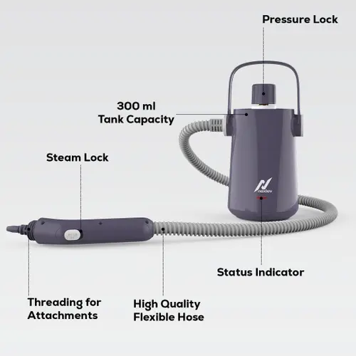 Nexlev 1000W Steam Cleaner with 300ML Water Tank | Safety Lock | Multiple Accessories | 5 meter Cord (SC-01, Purple) 6 Nexlev 1000W Steam Cleaner with 300ML Water Tank | Safety Lock | Multiple Accessories | 5 meter Cord (SC-01, Purple)