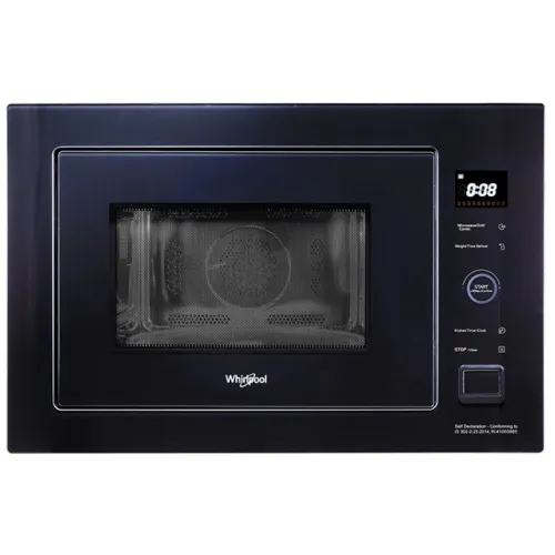 Whirlpool 25 Litres Built-In Oven Toaster Grillers with Capacitive Touch Control with LED Digital Display, 8 Auto Cooking Functions, (AMW250M, Black)