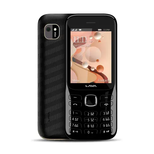 Lava Gem 2025 Dual Sim Keypad Phone | 2.8 inch (7.11 cm) LCD Display | Camera & Flash | 2575mAh Smart AI Powerful Battery | Wireless FM & Recording | Stereo Speakers (Black Gold)