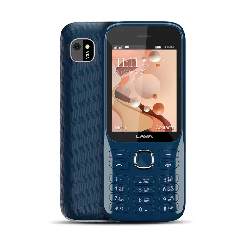 Lava Gem 2025 Dual Sim Keypad Phone | 2.8 inch (7.11 cm) LCD Display | Camera & Flash | 2575mAh Smart AI Powerful Battery | Wireless FM & Recording | Stereo Speakers (Blue Chrome)