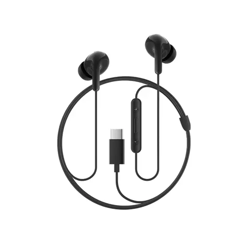 Xiaomi Type-C Wired Earphones 1| Hi-Res Audio, In-Ear Design with Mic, Tangle-Free Cable, USB-C Compatibility for Android Devices - Black