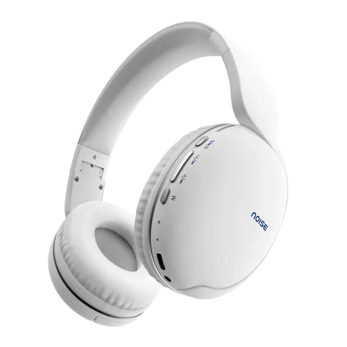 Noise TWO Wireless Headphone with Upto 50 Hour Playtime, 4 Play Modes, Low Latency (Upto 40ms), Dual Pairing, IPX5 Water Resistant (Calm White)