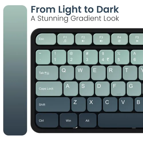 Portronics Key11 Wireless Keyboard & Mouse Combo | 2.4GHz, Ergonomic, Silent Keys â?Blue