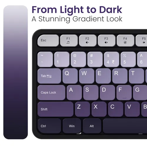 Portronics Key11 Wireless Keyboard & Mouse Combo | 2.4GHz, Silent Keys, Ergonomic Designâ?Purple