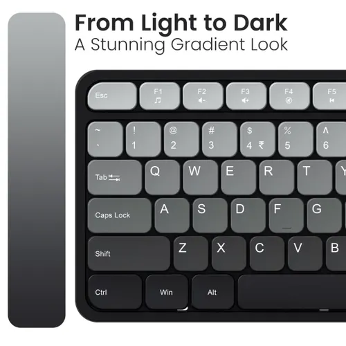 Portronics Key11 Wireless Keyboard & Mouse Combo | 2.4GHz, Silent Keys, Plug & Play, Ergonomic Design â?Grey