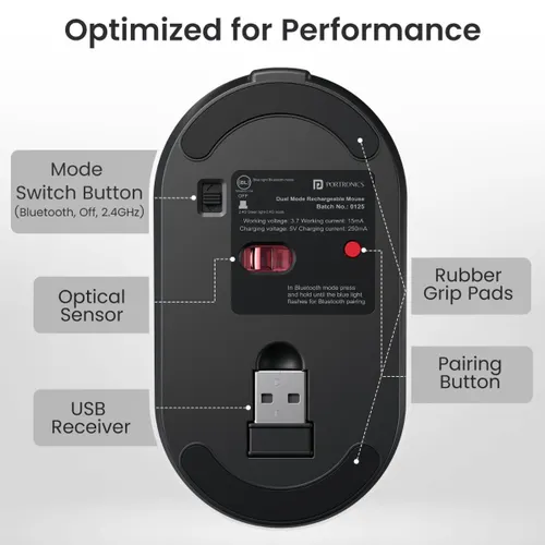 Portronics Key11 Wireless Keyboard & Mouse Combo | 2.4GHz, Silent Keys, Plug & Play, Ergonomic Design â?Grey 4 Portronics Key11 Wireless Keyboard & Mouse Combo | 2.4GHz, Silent Keys, Plug & Play, Ergonomic Design â?Grey