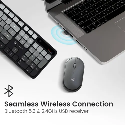 Portronics Key11 Wireless Keyboard & Mouse Combo | 2.4GHz, Silent Keys, Plug & Play, Ergonomic Design â?Grey 5 Portronics Key11 Wireless Keyboard & Mouse Combo | 2.4GHz, Silent Keys, Plug & Play, Ergonomic Design â?Grey